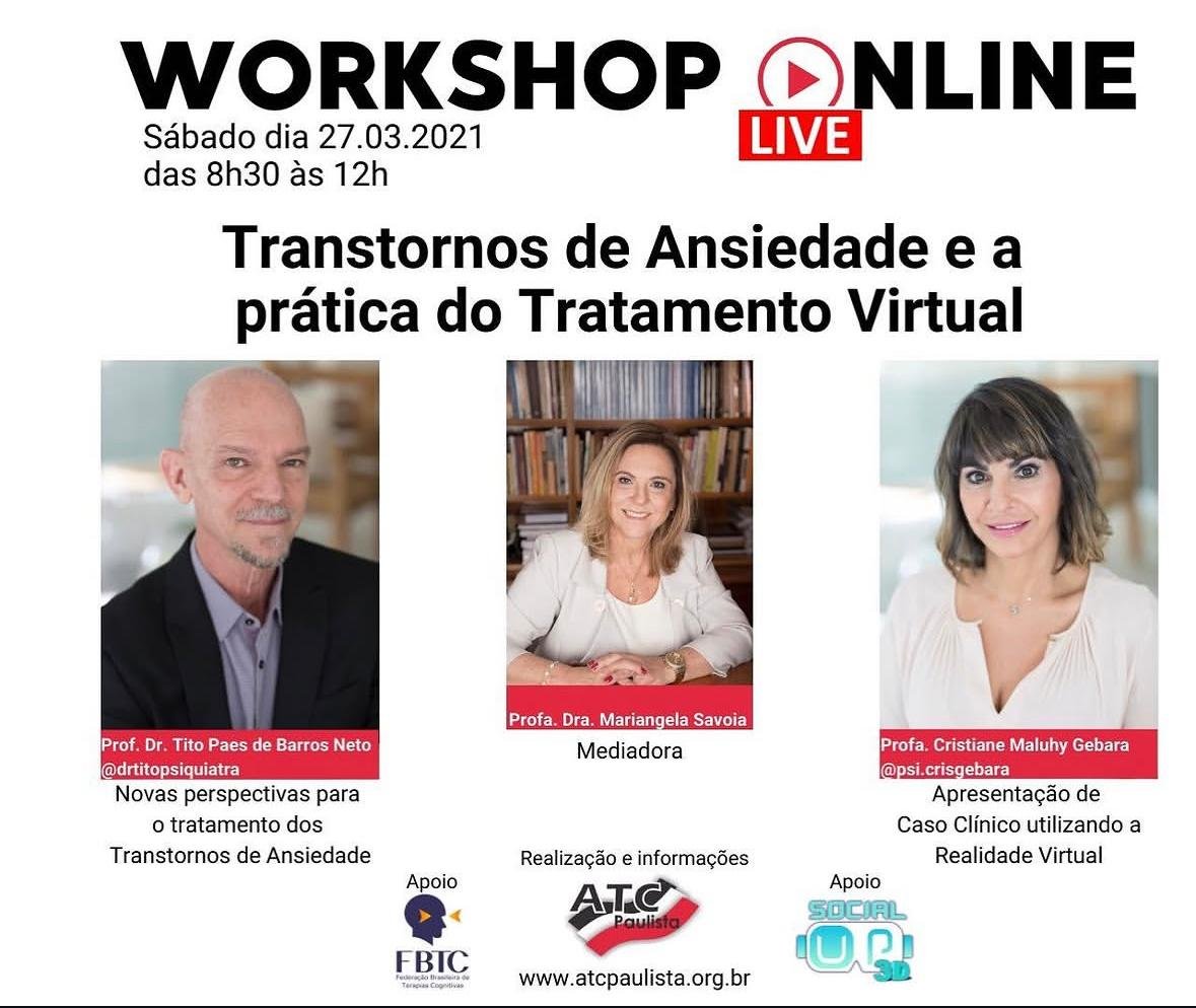 Cartaz do Workshop Online da ATC Paulista, 2021